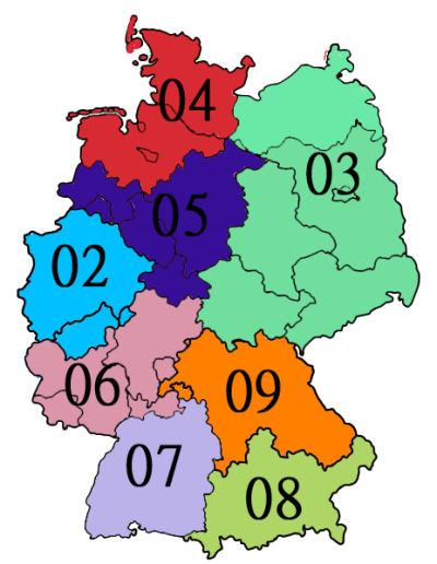 Vorwahlbereiche Deutschland